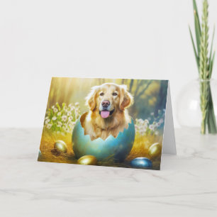 Happy Oaster Golden Retriever Feiertagskarte