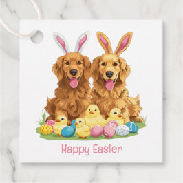 Happy Oaster Golden Retriever Hunde Bunny Ears Geschenkanhänger