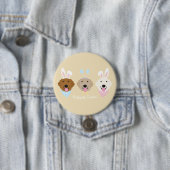 Happy Oaster Golden Retriever Hunde Button (Beispiel)
