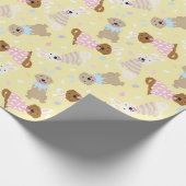 Happy Oaster Golden Retriever Hunde Geschenkpapier (Ecke)