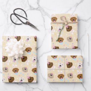 Happy Oaster Golden Retriever Hunde Geschenkpapier Set