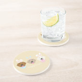 Happy Oaster Golden Retriever Hunde Getränkeuntersetzer (Seite)