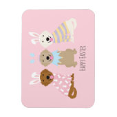 Happy Oaster Golden Retriever Hunde Magnet (Vertikal)