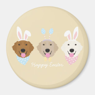Happy Oaster Golden Retriever Hunde Magnet