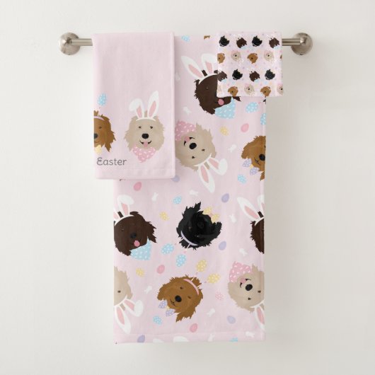 Happy Oaster Goldendoodle Hunde Badhandtuch Set (Insitu)