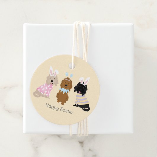 Happy Oaster Goldendoodle Hunde Geschenkanhänger (Beispiel)