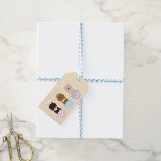 Happy Oaster Goldendoodle Hunde Geschenkanhänger (Mit Garn)