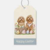 Happy Oaster Goldendoodle Hunde Geschenkanhänger (Vorderseite)
