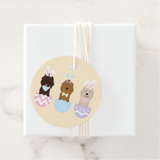 Happy Oaster Goldendoodle Hunde Geschenkanhänger (Beispiel)