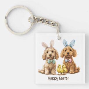 Happy Oaster Goldendoodle Hunde Schlüsselanhänger