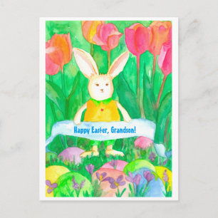 Happy Oaster Grandson Custom Feiertagspostkarte