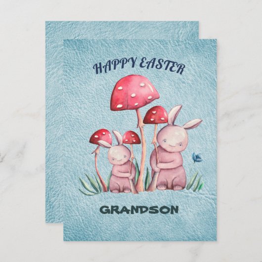Happy Oaster Grandson Postcard Postkarte (Vorne/Hinten)