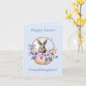 Happy Oaster Grandtochter Bunny in Blume Basket Karte (Gelbe Blume)