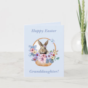 Happy Oaster Grandtochter Bunny in Blume Basket Karte