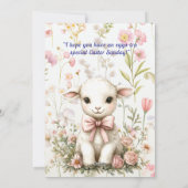 Happy Oaster Grandtochter Bunny Lamb Feiertagskarte (Rückseite)