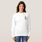 Happy Oaster Gray Tabby mit Blume Sweatshirt (Vorne ganz)
