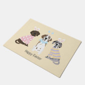 Happy Oaster Great Dane Hunde Fußmatte (Schrägansicht)