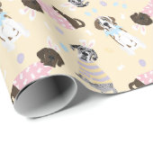 Happy Oaster Great Dane Hunde Geschenkpapier (Rolleneckpunkt)