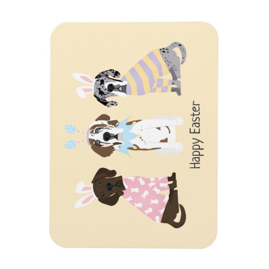 Happy Oaster Great Dane Hunde Magnet (Vertikal)