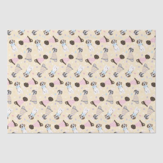 Happy Oaster Great Dane Hunde Seidenpapier (Vorderseite)