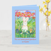 Happy Oaster Great Grandson Rabbit Schnecke Maus Karte (Gelbe Blume)