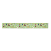 Happy Oaster Green Muster Satinband (Vorderseite)