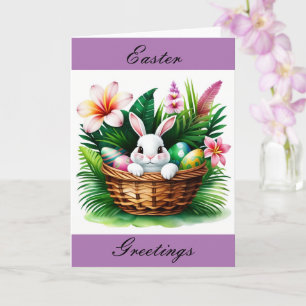 Happy Oaster Greetings Hawaiian Tropical Karte