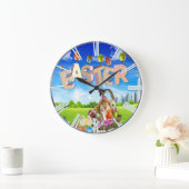 Happy Oaster Große Wanduhr (Zuhause)