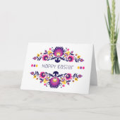 Happy Oaster Gruß Folklore Benutzerdefinierter Tex Karte (Vorderseite)