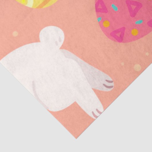 Happy Oaster Hähnchen und Kaninchen Seidenpapier (Ausschnitt)