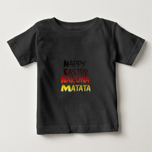 Happy Oaster: Hakuna Matata Text Art Design Baby T-shirt (Vorderseite)