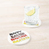 Happy Oaster: Hakuna Matata Text Art Design Getränkeuntersetzer (Seite)