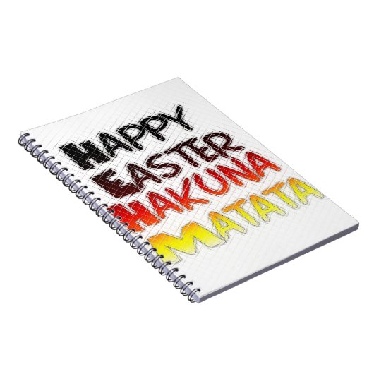 Happy Oaster: Hakuna Matata Text Art Design Notizblock (Rechte Seite)