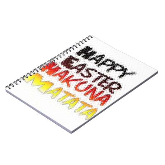 Happy Oaster: Hakuna Matata Text Art Design Notizblock (Linke Seite)
