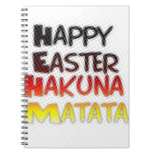 Happy Oaster: Hakuna Matata Text Art Design Notizblock (Vorderseite)