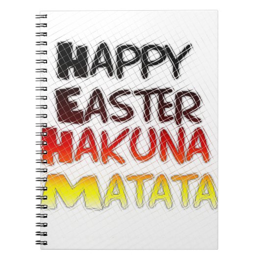 Happy Oaster: Hakuna Matata Text Art Design Notizblock (Vorderseite)