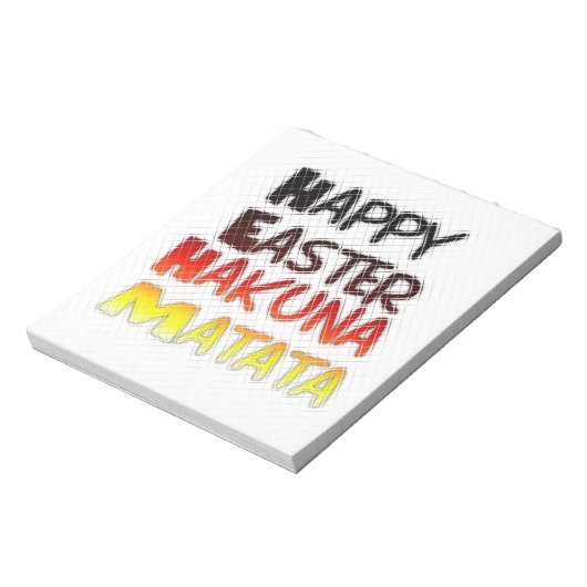 Happy Oaster: Hakuna Matata Text Art Design Notizblock (Rotiert)