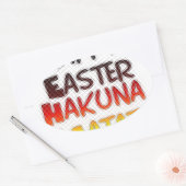 Happy Oaster: Hakuna Matata Text Art Design Ovaler Aufkleber (Umschlag)