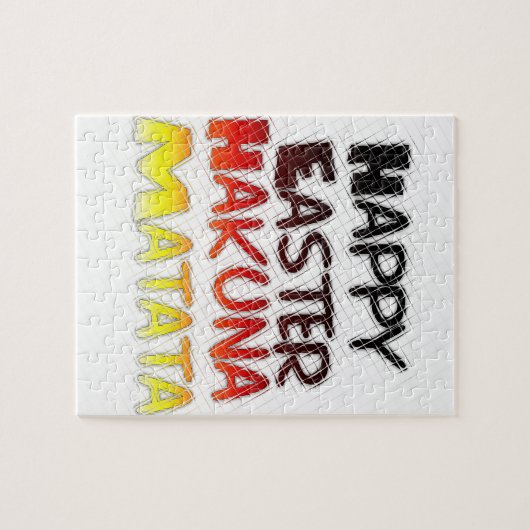 Happy Oaster: Hakuna Matata Text Art Design Puzzle (Horizontal)