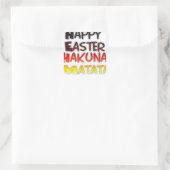 Happy Oaster: Hakuna Matata Text Art Design Quadratischer Aufkleber (Tasche)