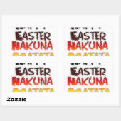 Happy Oaster: Hakuna Matata Text Art Design Rechteckiger Aufkleber (Blatt)