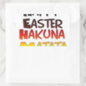 Happy Oaster: Hakuna Matata Text Art Design Rechteckiger Aufkleber (Tasche)