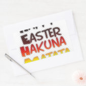 Happy Oaster: Hakuna Matata Text Art Design Rechteckiger Aufkleber (Umschlag)
