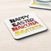 Happy Oaster: Hakuna Matata Text Art Design Untersetzer (Linke Seite)