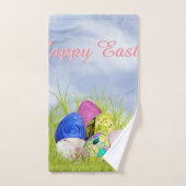 "Happy Oaster" Halbduzen Eier Blumenfotografie Badhandtuch Set (Handtuch)