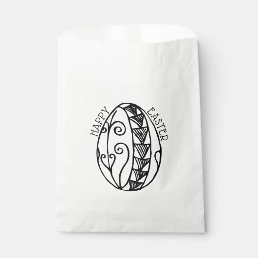 Happy Oaster Hand Drawn Ostereier Erwachsenenfärbu Geschenktütchen (Vorderseite)