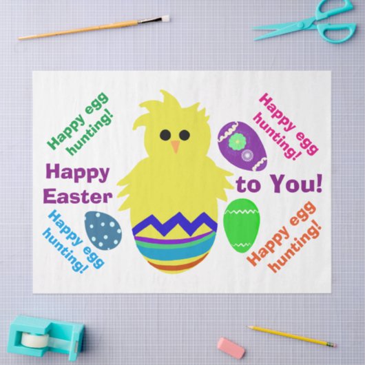 Happy Oaster Happy Egg Junting Chick Eggs Seidenpapier (Basteln)