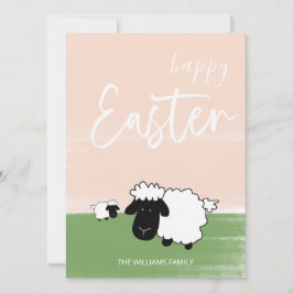 Happy Oaster Happy Sheeps Illustration Feiertagskarte