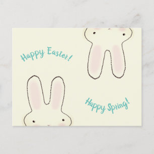 Happy Oaster Happy Spring creme niedlichen lustig Postkarte