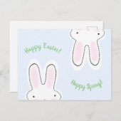 Happy Oaster Happy Spring Drehbuch niedlich lustig Postkarte (Vorne/Hinten)